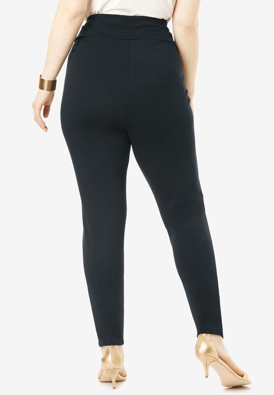 Roamans Womens Plus Size Ultimate Ponte Seamed Legging